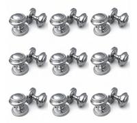 Betley Butterfly Door Knobs Round Georgian Roped Mortice Knob - Silver Satin 62mm - Pack Of 9