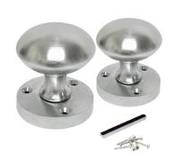 Betley Butterfly Door Knobs Round Victorian Mortice Knob Sprung - Satin Chrome 56mm