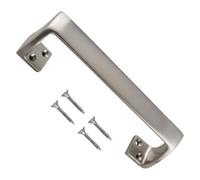Betley Butterfly Door Pull Handle Oval Grip Cranked 229 (9") Solid Brass Aluminium - Satin Aluminium