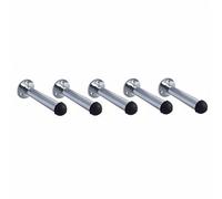 Betley Butterfly Door Stop Polished Chrome Straight Long Wall Mount Skirting Board Rubber Stop - 76mm - Pack Of 5