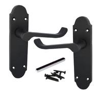 Betley Butterfly Epsom Door Handle Latch Victorian Scroll Lever - Matt Black