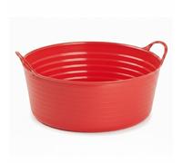 Betley Butterfly Equestrian Flexi Fill Shallow Plastic Tub Trug, Red, 15 Litres, for Stable, Paddock and Pet Care Use