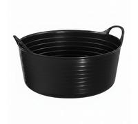 Betley Butterfly Equestrian Flexi Fill Shallow Tub Trug, Black, Plastic, 15 Litres, for Stable, Paddock and Pet Care Use
