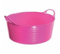 Betley Butterfly Equestrian Flexi Fill Shallow Tub Trug, Pink, Plastic, 15 Litres, for Stable, Paddock and Pet Care Use