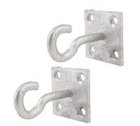 Betley Butterfly Equestrian Hook on Plate, 50mm, for Stable, Paddock and Tack-Room Use, Pack of 2