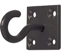 Betley Butterfly Equestrian Hook on Plate, Black, 50mm, for Stable, Paddock and Tack-Room Use