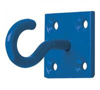 Betley Butterfly Equestrian Hook on Plate, Blue, 50mm Stable Tie-Up Chain Hook, Single