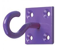 Betley Butterfly Equestrian Hook on Plate, Purple, 50mm Stable Tie-Up Chain Hook, Single