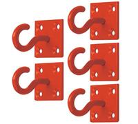 Betley Butterfly Equestrian Hook on Plate, Red, 50mm, for Stable, Paddock and Tack-Room Use, Pack of 5