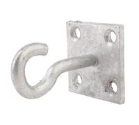Betley Butterfly Equestrian Hook on Plate, Stable and Tack-Room Wall Hook, 50mm, Silver