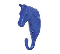 Betley Butterfly Equestrian Horse Head Single Wall Hook for Stable, Tack Room and Paddock, Blue, 150 x 100 x 150 mm