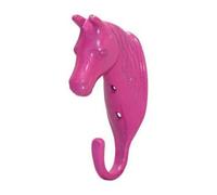 Betley Butterfly Equestrian Horse Head Wall Hook for Stable, Tack Room and Paddock, Single Coat Hook, Pink, 150 x 100 x 150 mm