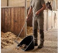 Betley Butterfly Equestrian Muck Grabber, Black, 455mm Manure Scoop with Retractable Handles