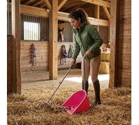 Betley Butterfly Equestrian Muck Grabber, Pink, 455mm Manure Scoop with Retractable Handles