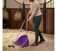 Betley Butterfly Equestrian Muck Grabber, Purple, 455mm Manure Scoop with Retractable Handles