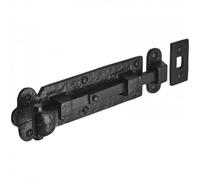 Betley Butterfly Fish Tail Cast Iron Gate Bolt, Black, 8in
