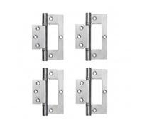 Betley Butterfly Flush Ball Bearing Hinge in Stainless Steel with Satin Chrome Finish, 100mm, 2 Pairs