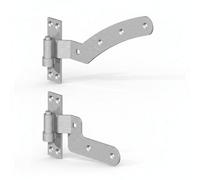 Betley Butterfly Galvanised 12" Curved Rail Gate Hinge Kit - Left-Handed