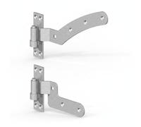 Betley Butterfly Galvanised 12 inch Curved Rail Gate Hinge Kit - Left-Handed