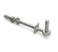 Betley Butterfly Galvanised gate Hook to Bolt with Welded Washer - 19mm pin - 10 inch / 250mm
