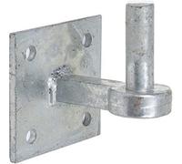 Betley Butterfly Gate 19mm Hook On 100mm (4" X 4") Plate - Galvanised With Extended Shoulder Heavy Duty