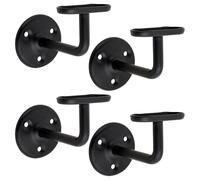 Betley Butterfly Handrail Bracket, Zinc, Black, 63mm, for Stair Bannister Rail Support
