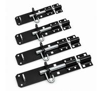Betley Butterfly Heavy Duty Brenton Padbolt - Gate, Shed And Garage Door Security Latch - 8" - Black