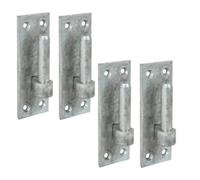 Betley Butterfly Heavy Duty Gate Hooks 2 Pairs for Band Gate Hinge Brackets Galvanised, 12mm