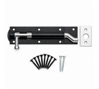 Betley Butterfly Heavy Duty Necked Tower Bolt - Gate, Shed And Garage Door Slide Latch - 8" - Black