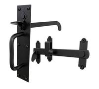 Betley Butterfly Heavy Duty Suffolk Latch With Long Thumb Bit - Garden Gate Catch For Wooden Gates - Black