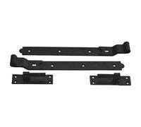 Betley Butterfly Hook And Band Gate And Garage Hinges Cranked Epoxy Black Pair - 20 Inch
