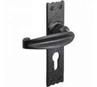 Betley Butterfly Iron Door Handles Black 158 X 38mm Antique Vintage Cottage Euro Lock Handle