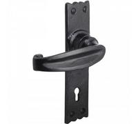 Betley Butterfly Iron Door Handles Black 158 X 38mm Antique Vintage Cottage Lever Lock Handle