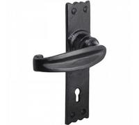 Betley Butterfly Iron Door Handles Black 158 X 38mm Antique Vintage Cottage Lever - Lock Handle