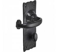 Betley Butterfly Iron Door Handles Black 158 X 55mm Antique Vintage Cottage Lever - Bath Lock Handle