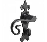 Betley Butterfly Iron Door Handles Black 165 X 52mm Antique Vintage Cottage Lever - Bath Lock Handle