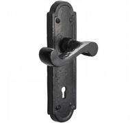 Betley Butterfly Iron Door Handles Black 172 X 48mm Antique Vintage Cottage Lever - Lock Handle