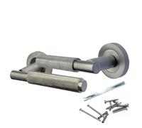 Betley Butterfly Knurled Turning Door Handles Satin Lever On Rose Latch Luxe