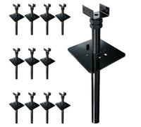 Betley Butterfly Leveller Flexi Adjustable Soft Ground Shed Base Supports - Black - Pack Of 12
