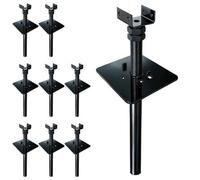 Betley Butterfly Leveller Flexi Adjustable Soft Ground Shed Base Supports - Black - Pack Of 9