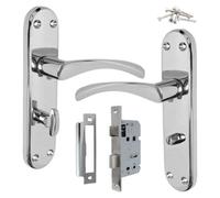 Betley Butterfly London Astrid Twist Door Handle Polished Chrome Bathroom Handles With Lock