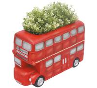 Betley Butterfly London Bus Resin Planter - Outdoor Red Planter Pot Bus - Succulent Garden Plant Decoration - Ideal Gardening Gift for Mum