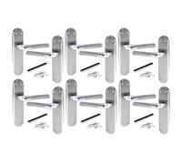 Betley Butterfly Marina Door Handle Two Tone Latch Lever - Chrome And Satin - 6 Pairs