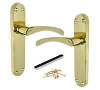 Betley Butterfly Monja Astrid Door Handles Arched Lever Polished Brass Latch