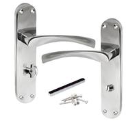 Betley Butterfly Monja Astrid Door Handles Arched Lever Polished Chrome Bathroom Lock