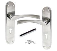 Betley Butterfly Monja Astrid Door Handles Arched Lever Polished Chrome Key Lock