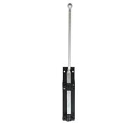 Betley Butterfly Monkey Tail Drop Down Bolt, Black, Anti-Corrosion, 24 Inch, Metal, for Gate and Garage Door Security