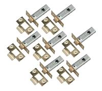 Betley Butterfly Mortice Tubular Door Latch 2.5" 63mm Internal Door Catch Brass Plate, 7