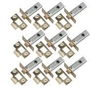 Betley Butterfly Mortice Tubular Door Latch 2.5" 63mm Internal Door Catch Brass Plate, 9