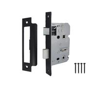 Betley Butterfly Mortise Lock Bathroom Sashlock Black Reversible Bolt 64mm Metal Door Security